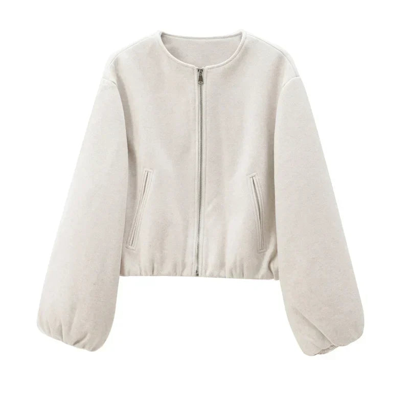 Novelle | Giacca Bomber Casual Donna Corta con Cerniera