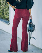 Velmora | Pantaloni Donna a Vita Alta Svasati Casual