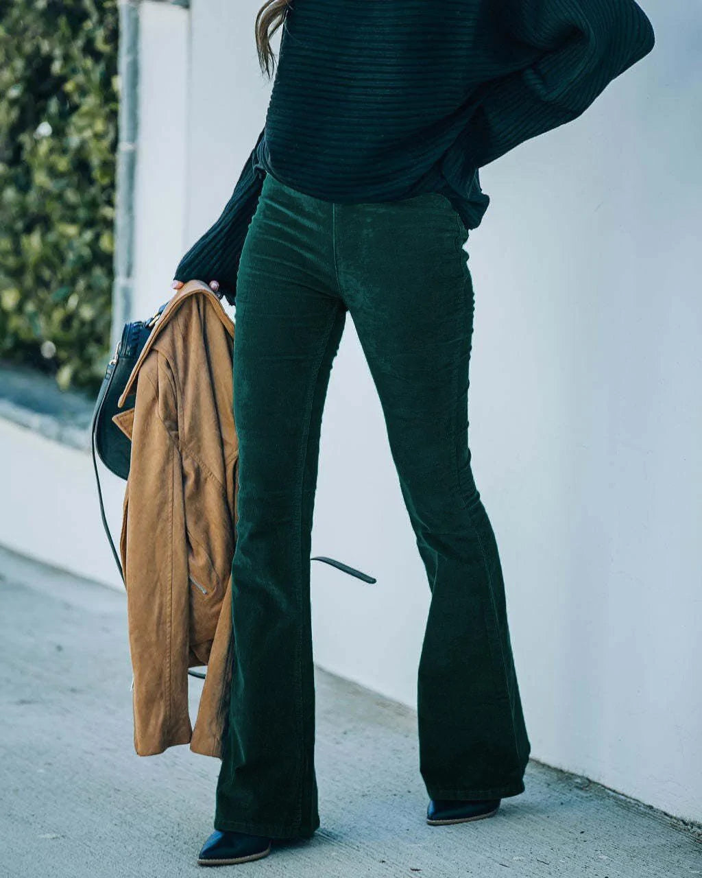 Velmora | Women's High-Waisted Flared Casual Pants
