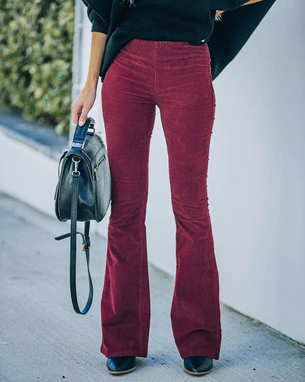 Velmora | Women's High-Waisted Flared Casual Pants