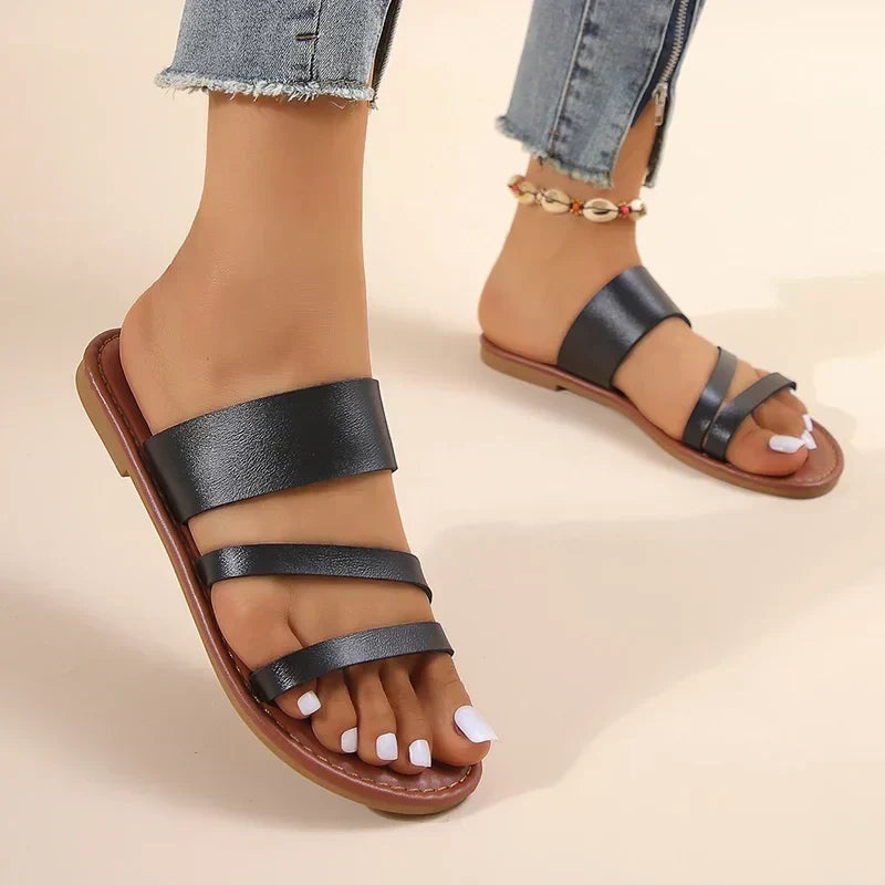 Orlisse | Women's Summer Flat Sandals with Minimal Straps