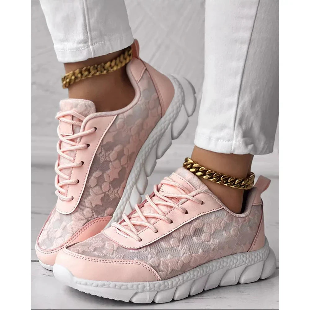 Rosavelle | Sneakers ortopediche da donna con inserti in pizzo