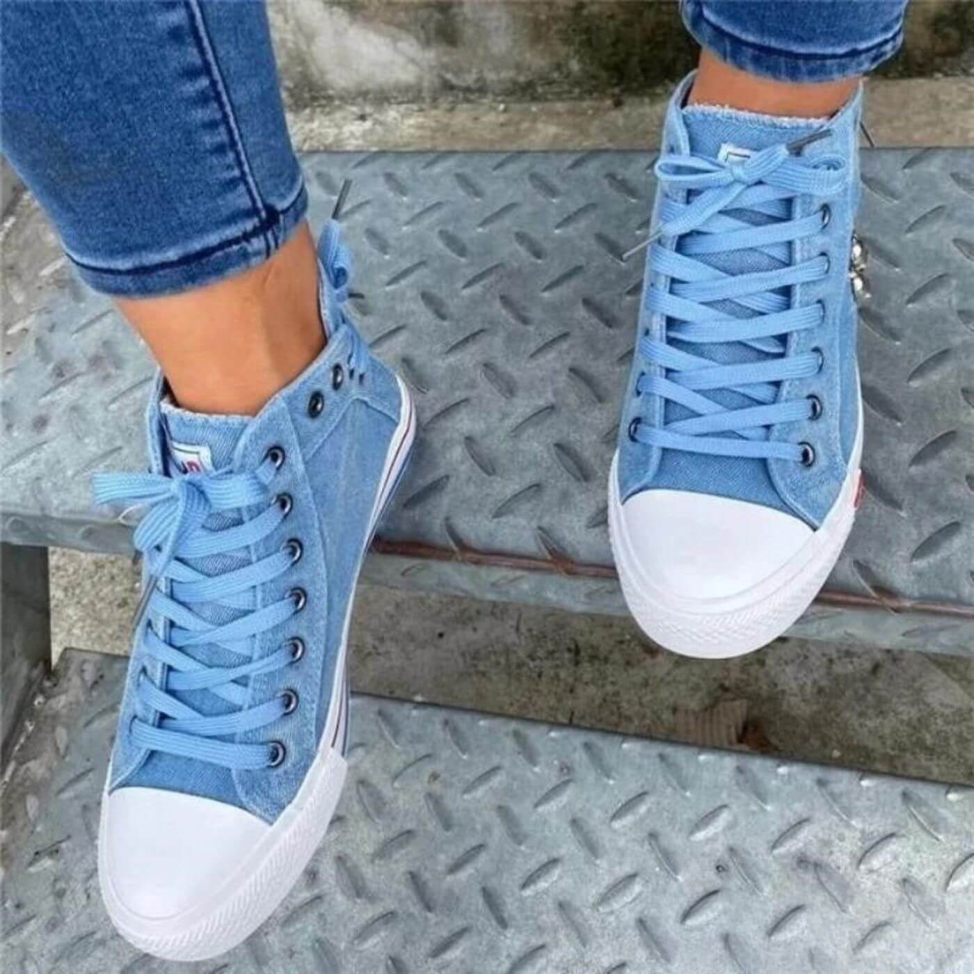 Novessa | Damska Sneakersy Casual Wysokie Sznurowane