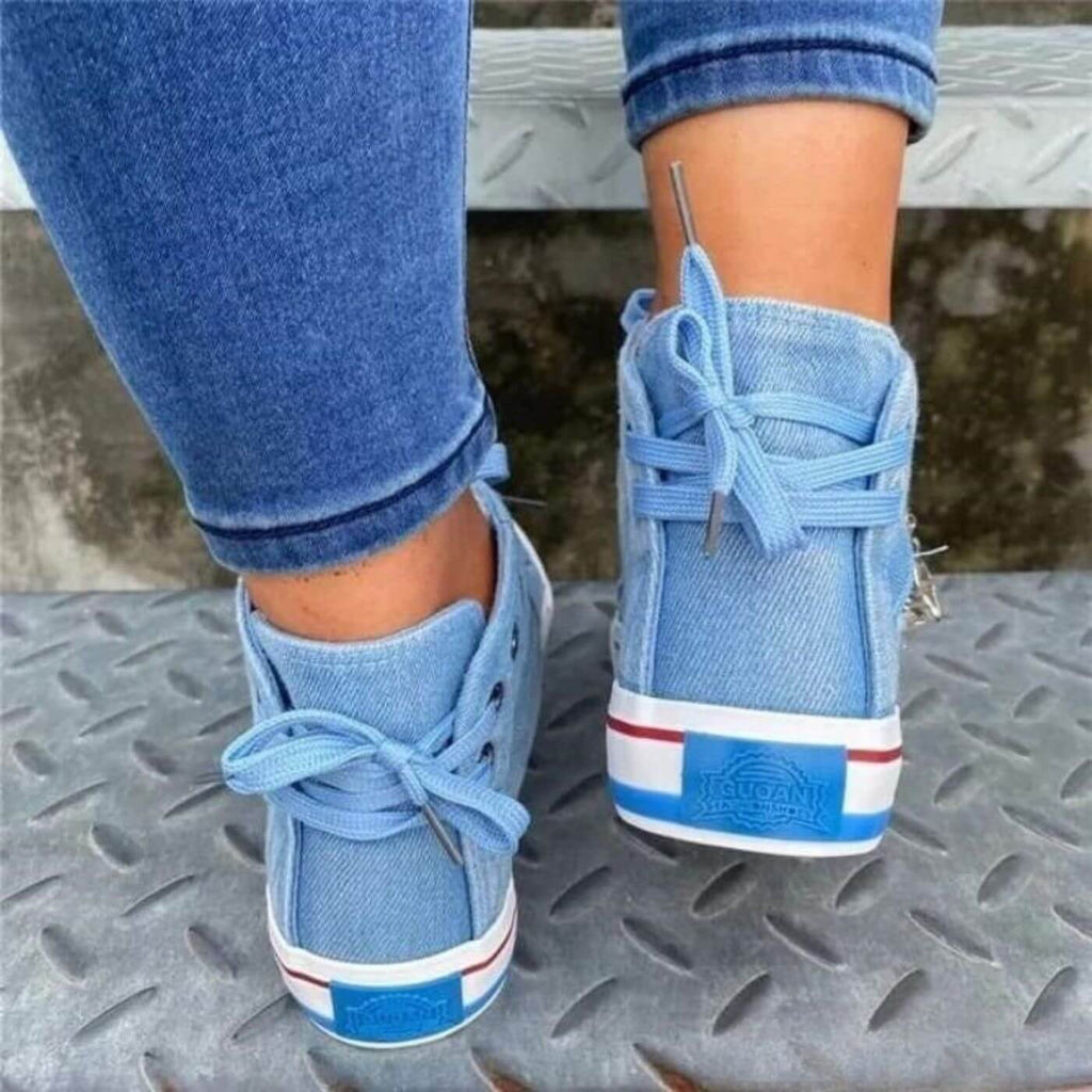 Novessa | Damska Sneakersy Casual Wysokie Sznurowane