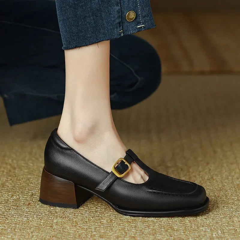 Loravia | Scarpe Mary Jane piatte da donna con fibbia per uso quotidiano