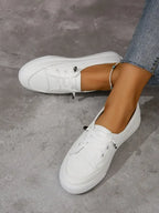 Lureva | Damska Sneakersy Casual Z Okrągłym Noskiem I Sznurowaniem