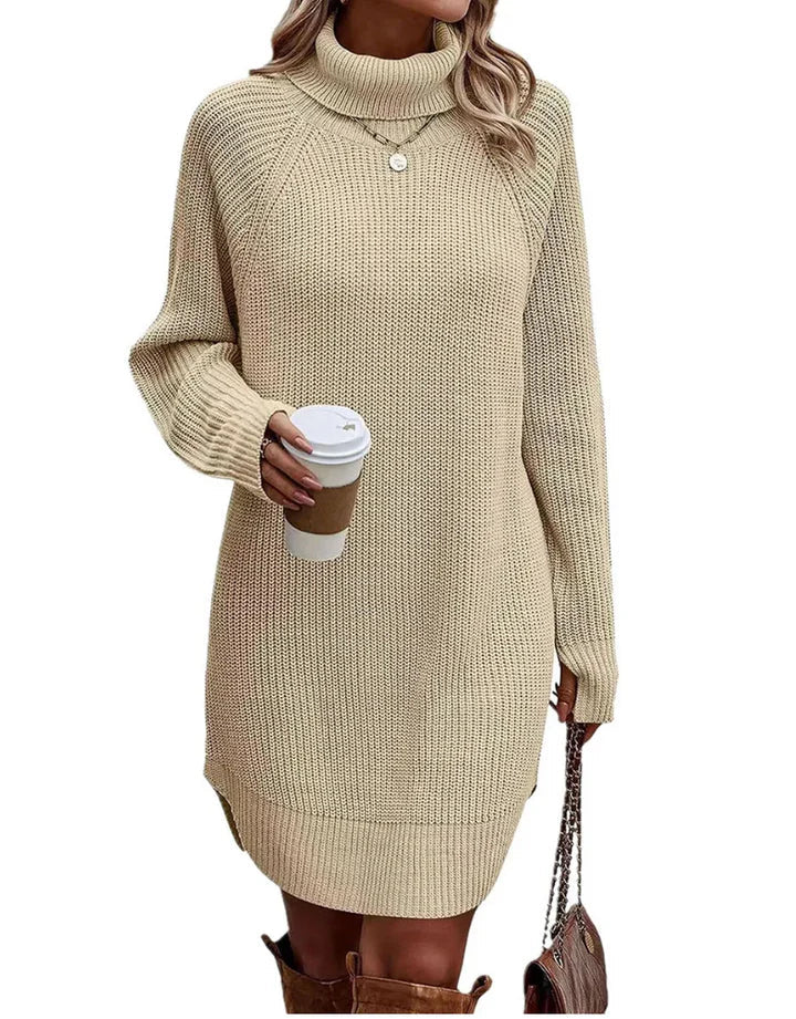 Calmira | Abito Donna in Maglia con Collo Alto