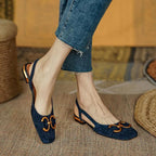 Yarvella | Décolleté donna slingback con tacco basso casual