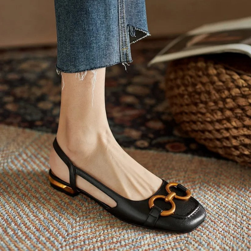 Yarvella | Women's Slingback Pumps with Low Heel Casual