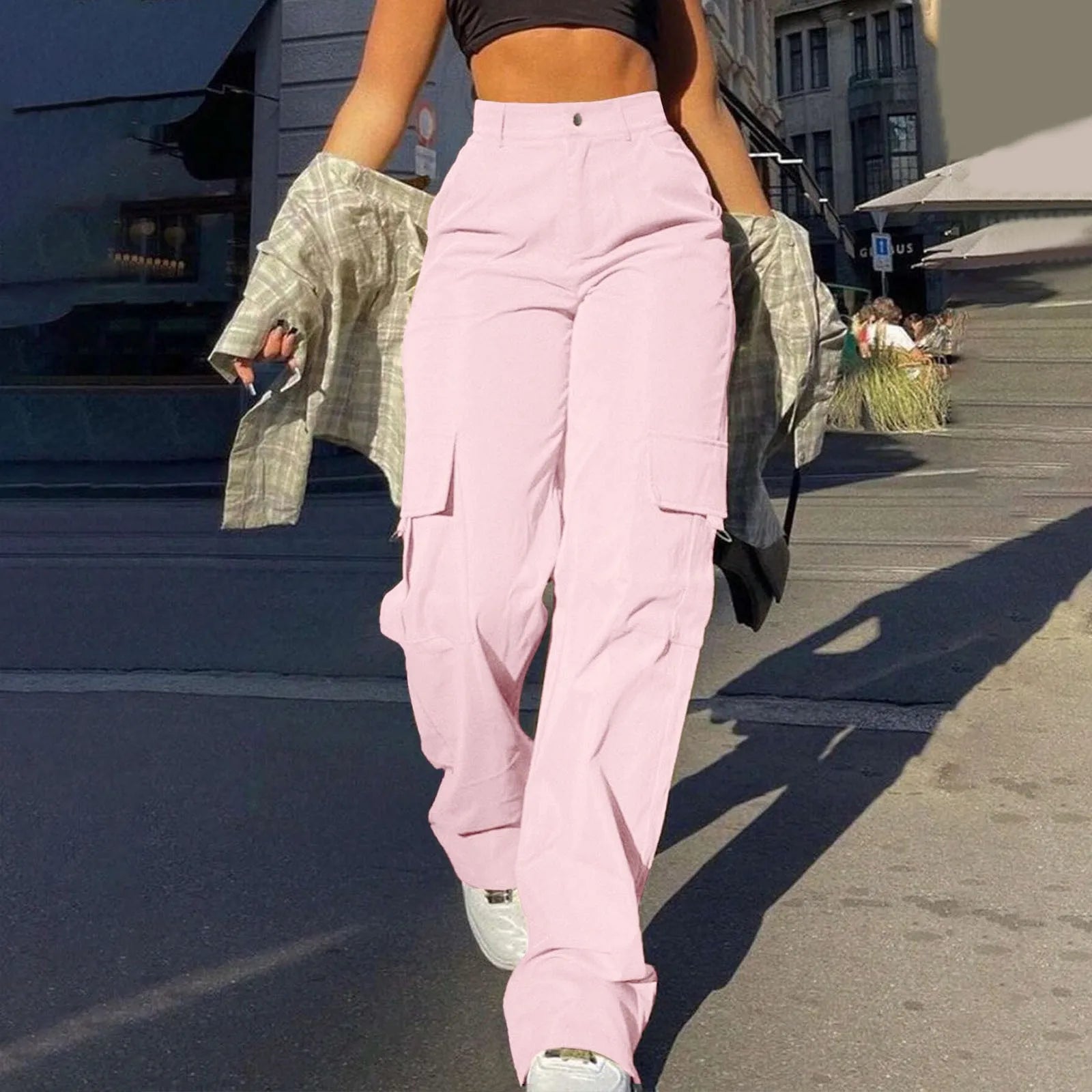 Torvella | Women's High-Waisted Casual Cargo Pants