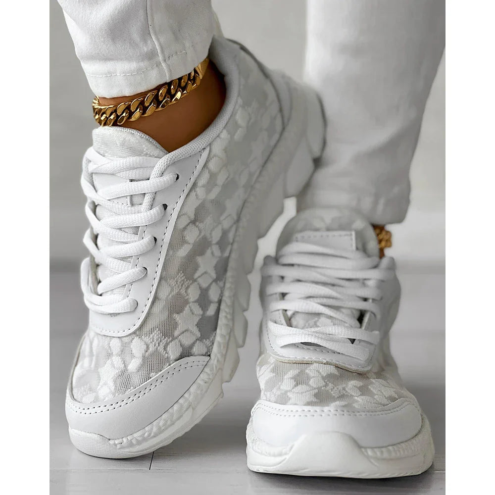 Rosavelle | Women's Orthopedic Sneakers with Lace Insets