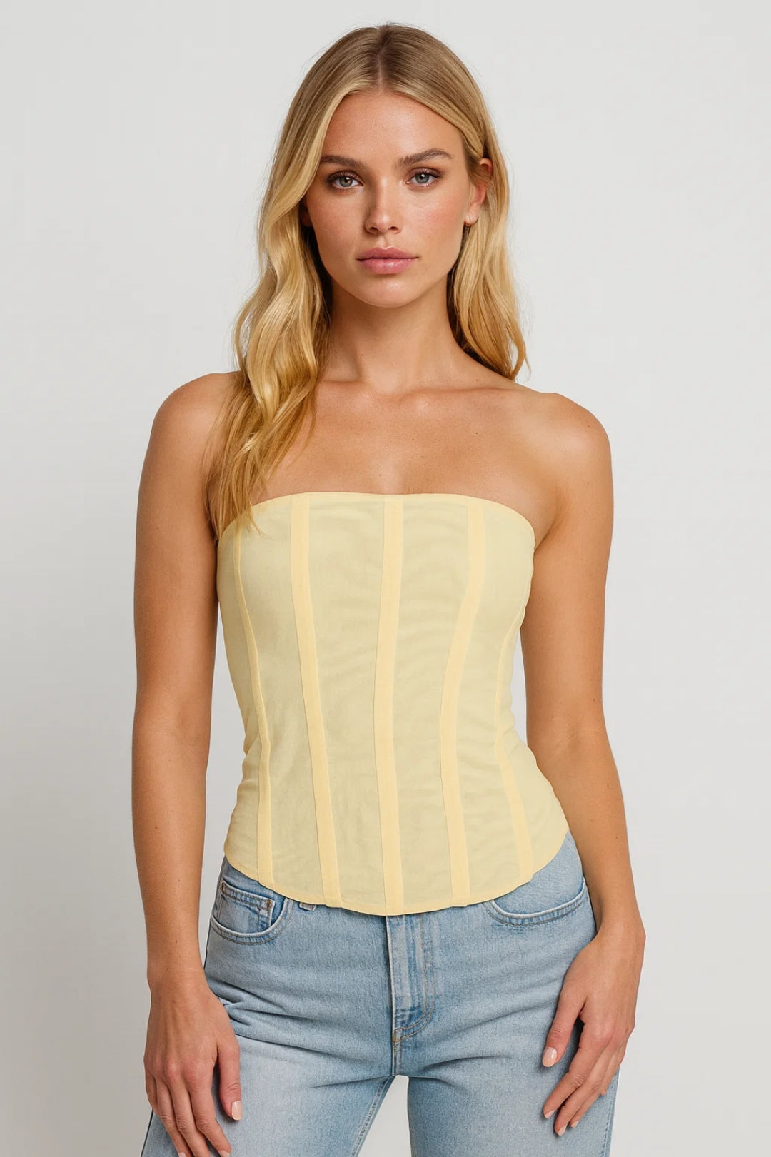 Cirella | Women's Strapless Fitted Corset Top