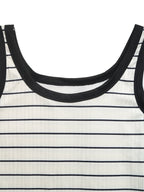 Elvara | Abito Estivo Midi Donna Senza Maniche a Righe