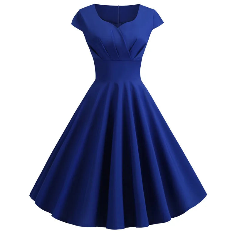 Rosalie | Sukienka Midi Vintage z Dekoltem V