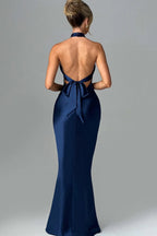 Orlena | Damska Elegancka Sukienka Maxi Halter Formalna