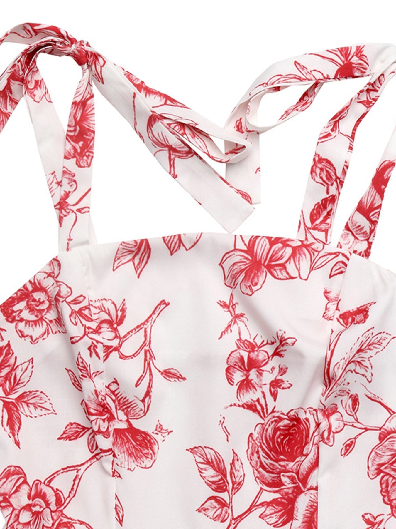 Florensa | Abito Estivo Maxi Donna a Fiori con Spalline e Laccio