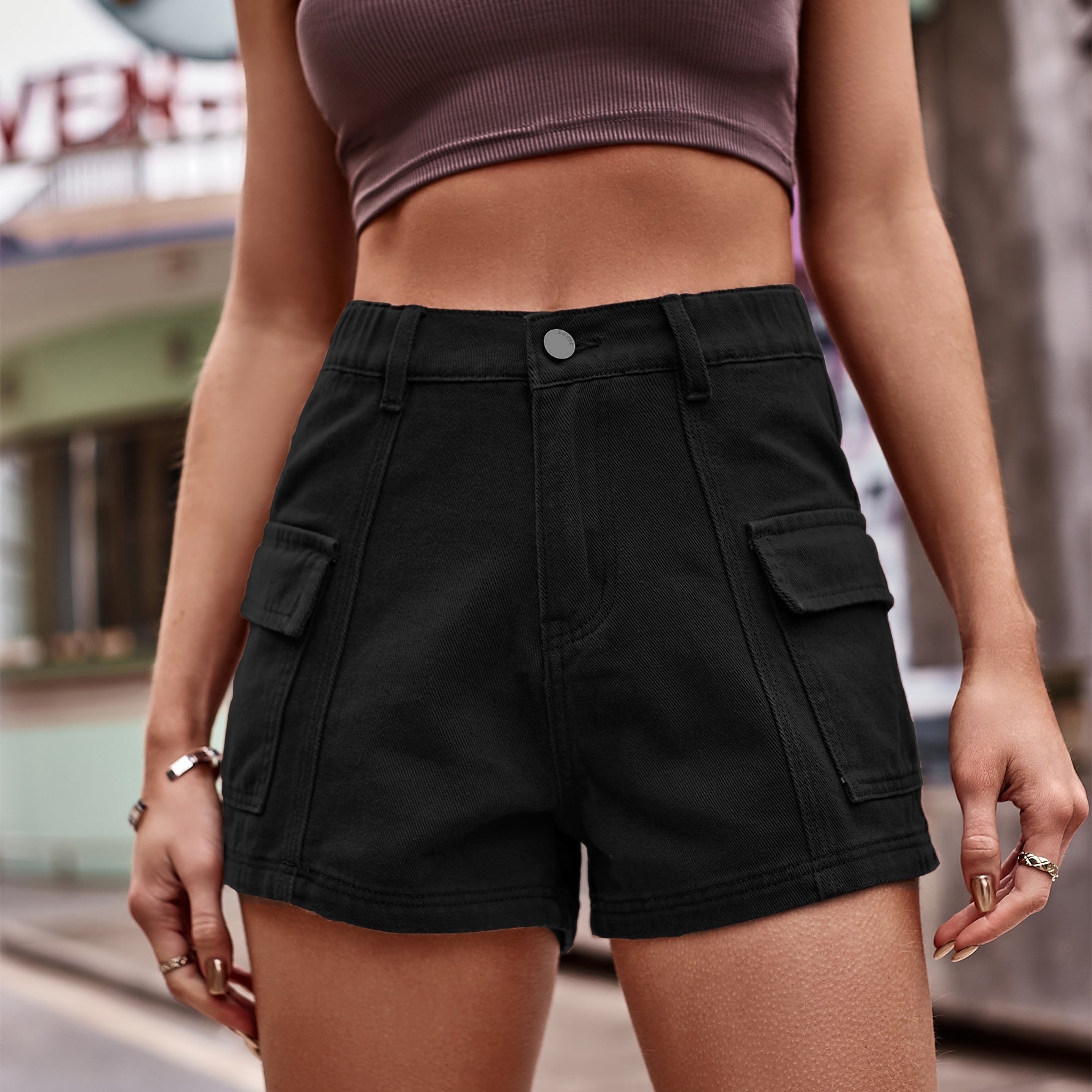 Sandrelle | Shorts jeans da donna a vita alta per l'estate
