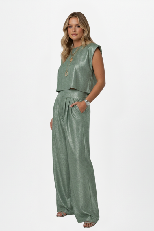 Dominique | Elegante tuta da donna con pantaloni ampi