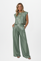 Dominique | Elegante tuta da donna con pantaloni ampi