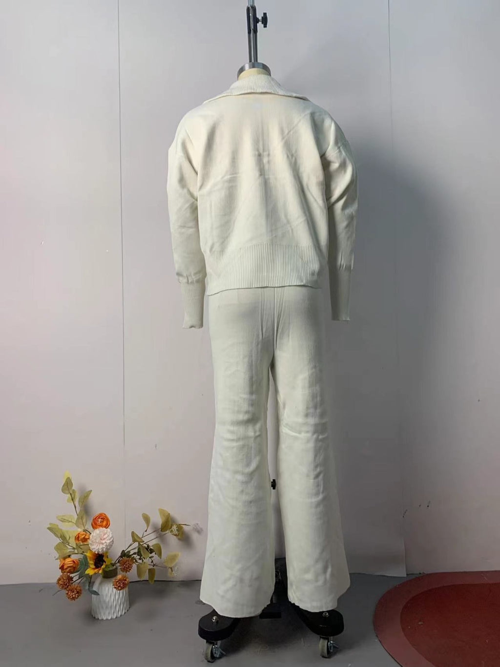 Valerie | Completo donna in maglia con pantaloni larghi