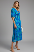 Sabineau | Abito maxi da donna con motivo floreale e scollo a V