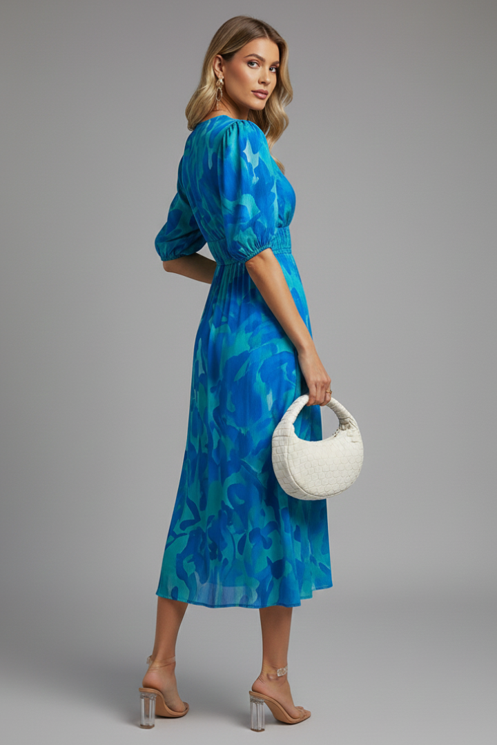 Sabineau | Abito maxi da donna con motivo floreale e scollo a V