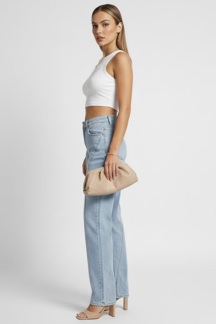 Noémie | Jeans da donna a vita alta con gamba dritta