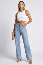Noémie | Jeans da donna a vita alta con gamba dritta