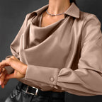 Noemi | Camicetta Elegante da Donna con Scollo a Barca e Maniche Lunghe