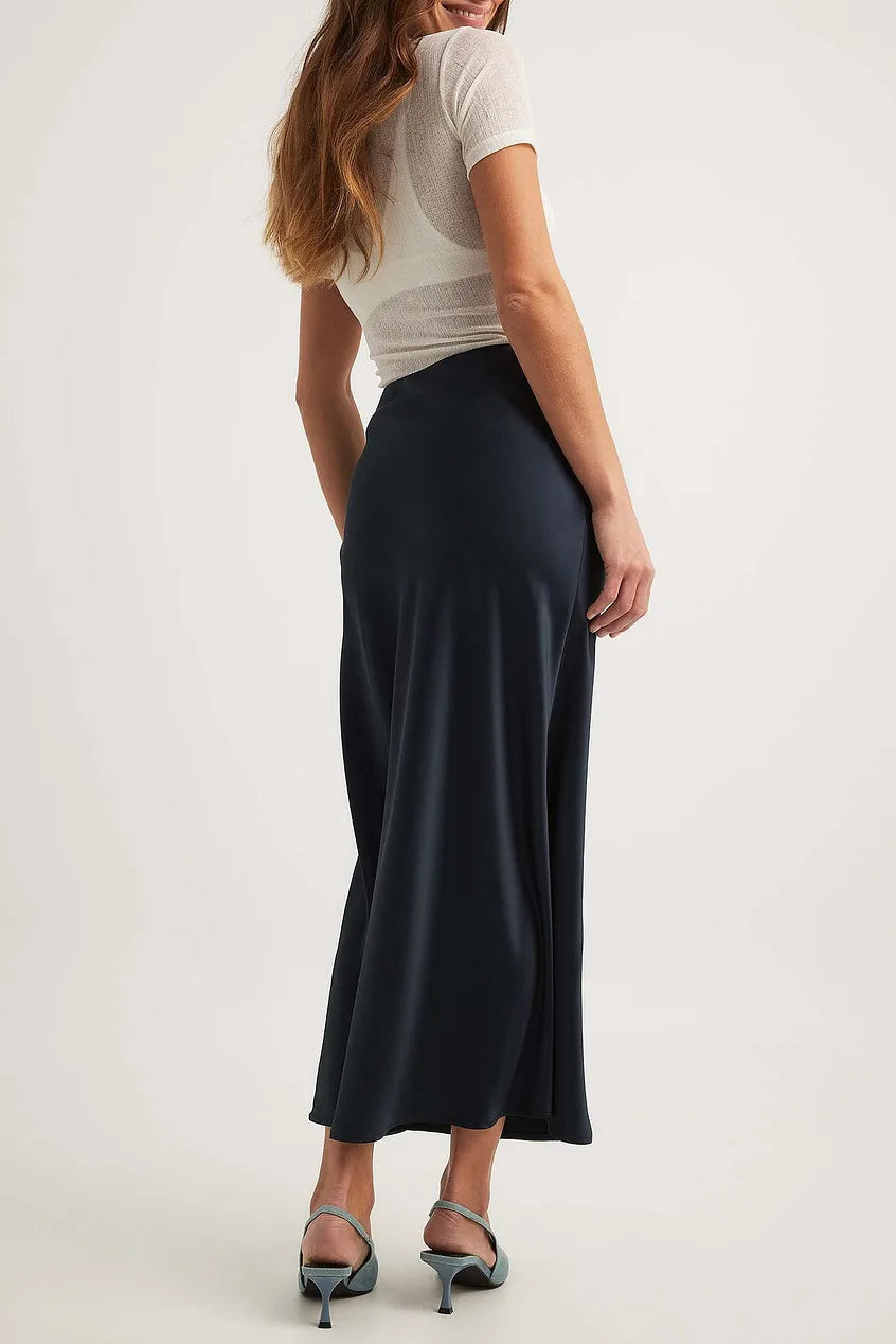 Veloura | Women's Maxi Skirt High Waist Satin Style