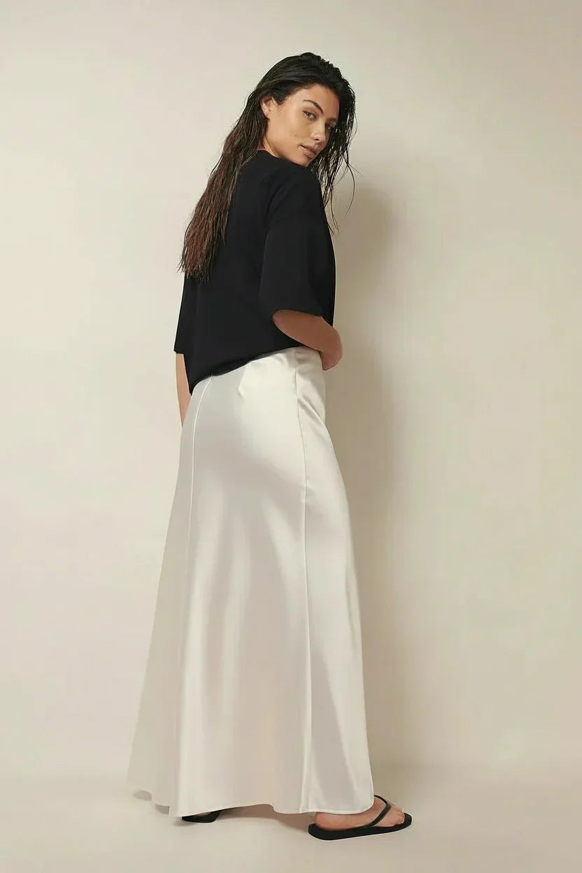 Veloura | Gonna Maxi Donna Vita Alta Stile Satinato