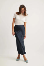 Veloura | Gonna Maxi Donna Vita Alta Stile Satinato