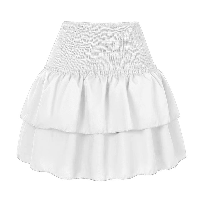 Roselina | Women's Patterned Mini Skirt with Ruffle