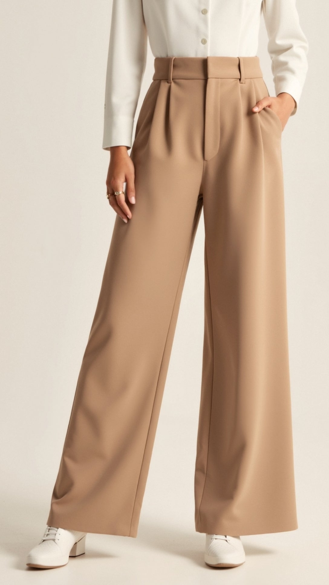 Nadia | Pantaloni Eleganti da Donna con Vita Alta e Gamba Larga