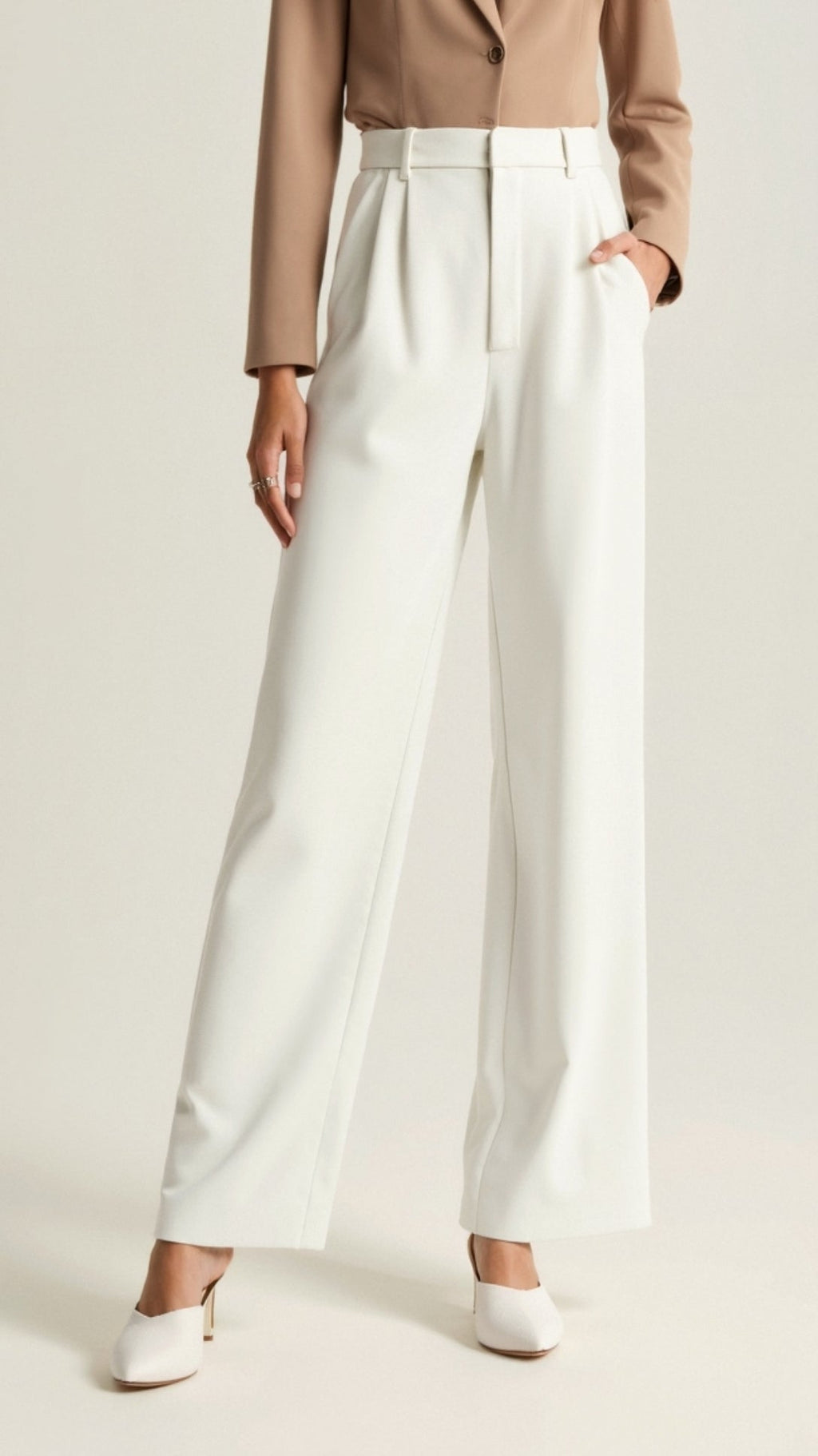 Nadia | Pantaloni Eleganti da Donna con Vita Alta e Gamba Larga