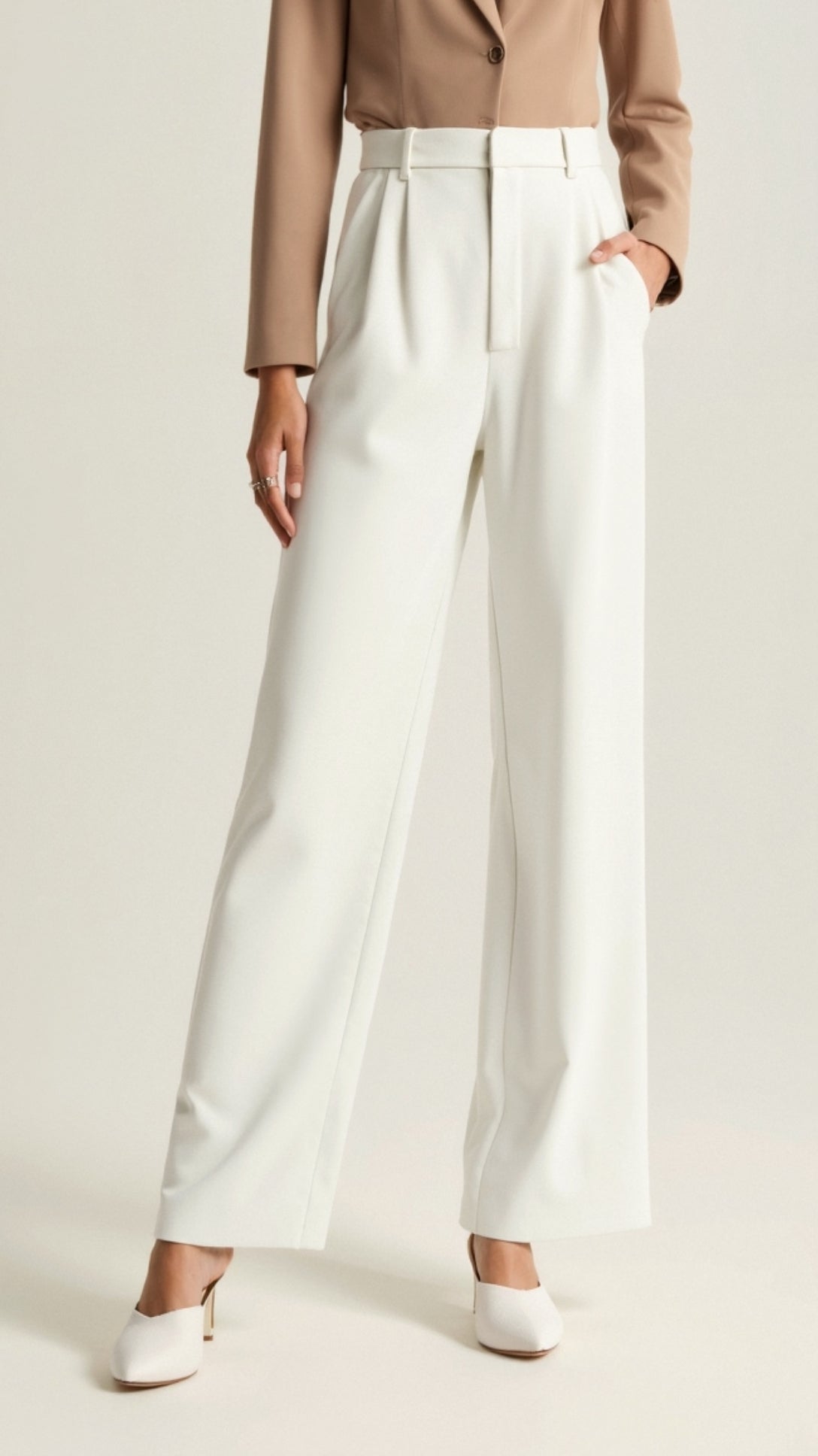 Nadia | Pantaloni Eleganti da Donna con Vita Alta e Gamba Larga
