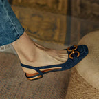 Yarvella | Décolleté donna slingback con tacco basso casual