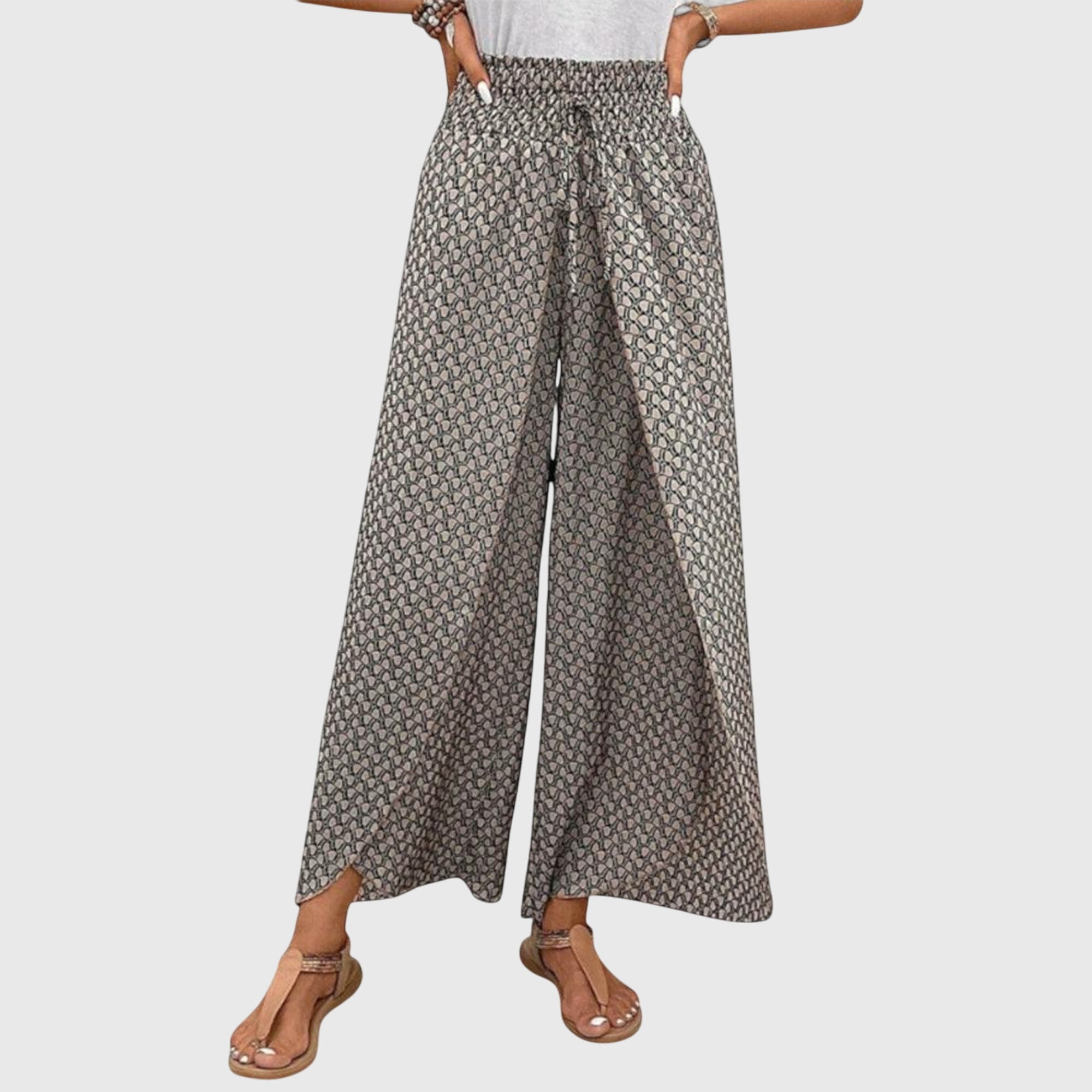Zanirra | Pantaloni Palazzo Estivi Donna Vita Alta Gamba Larga