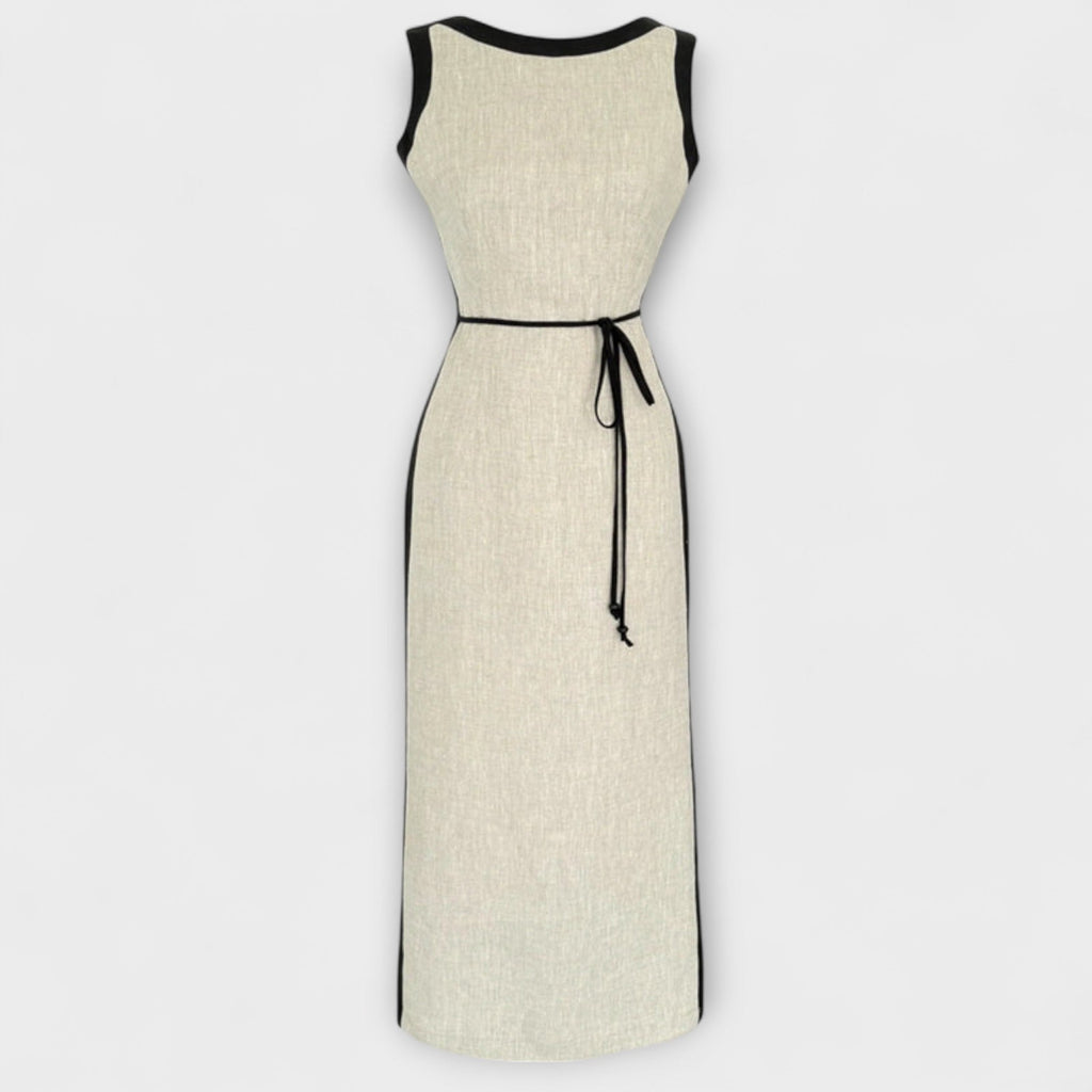 Anna | Abito Maxi Casual da Donna senza Maniche con Cintura