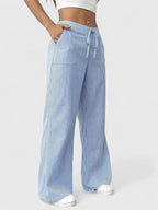 Roseline | Pantaloni da donna a righe con gamba larga