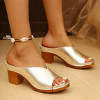 Solmira | Sandali Donna con Tacco a Blocco Slip-on