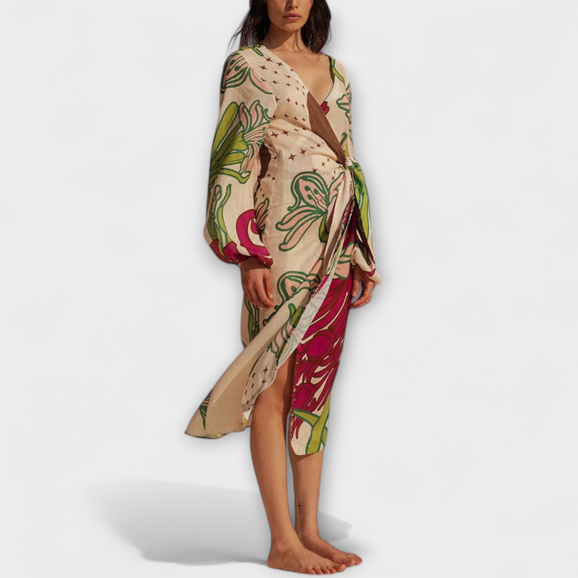 Mariselle | Abito Estivo Maxi Fantasia da Donna con Laccio