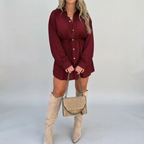 Milena | Abito camicia casual da donna mini con bottoni