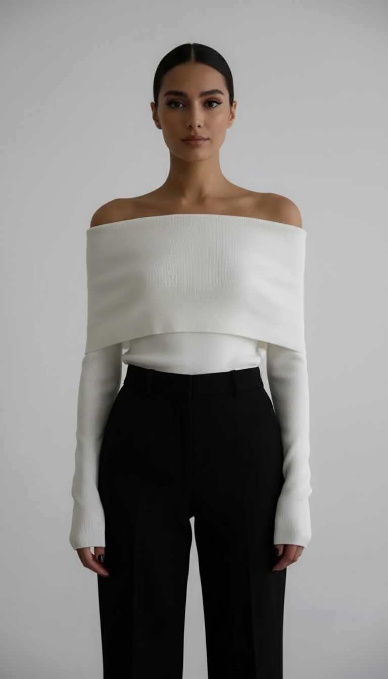 Odette | Women's sweater with exposed shoulders