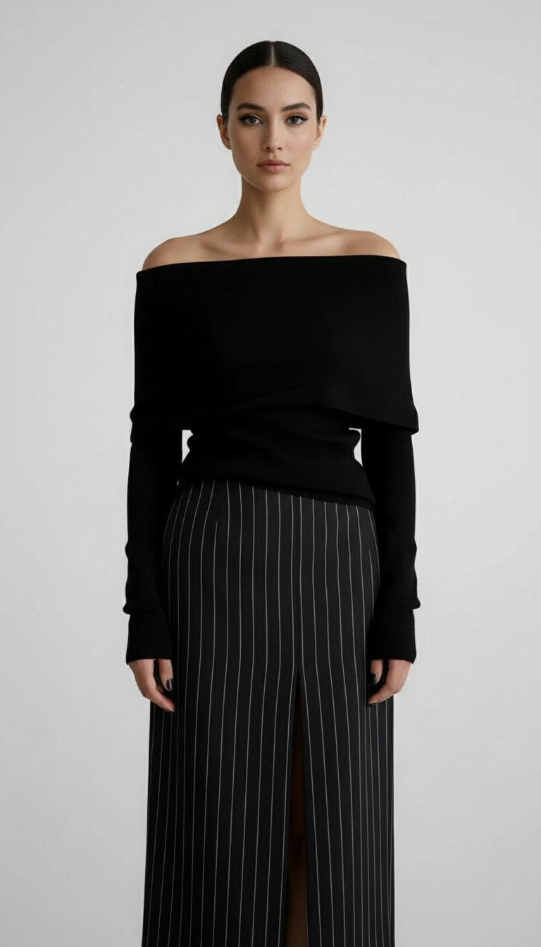 Odette | Women's sweater with exposed shoulders