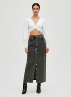 Brigitte | Gonna jeans maxi da donna a vita alta