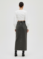Brigitte | Gonna jeans maxi da donna a vita alta