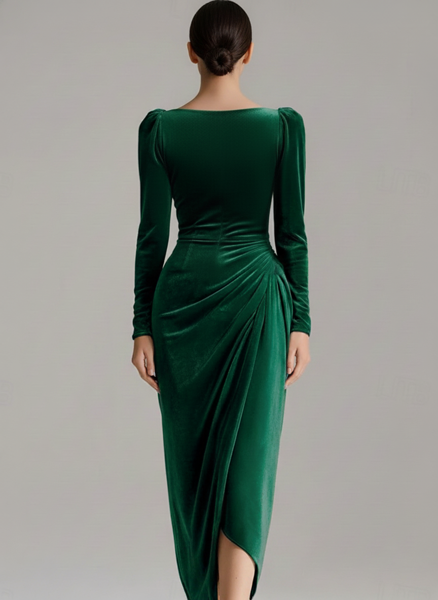 Giselle | Abito midi elegante da donna con arricciatura