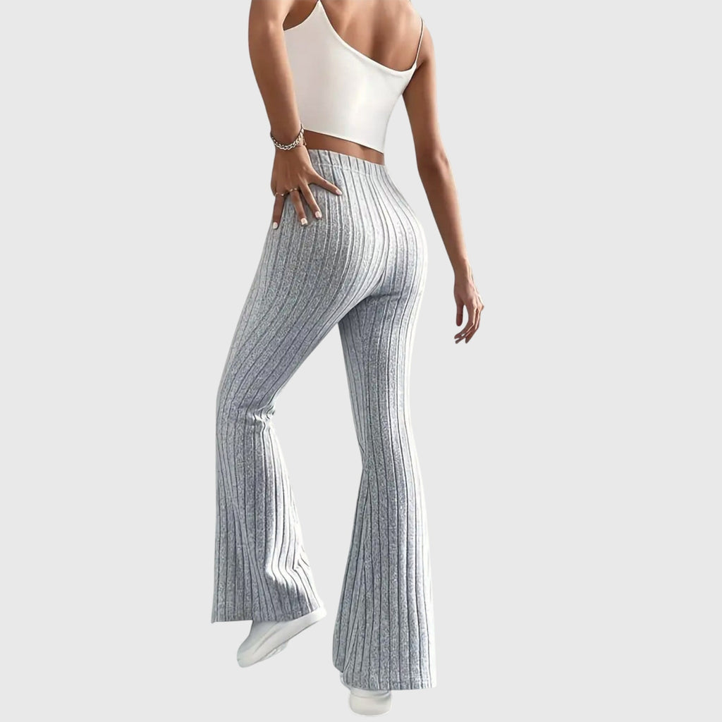 Selmira | Pantaloni casual a coste da donna a zampa d'elefante