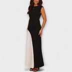 Noirella | Abito Maxi Monocromatico Donna Color Block